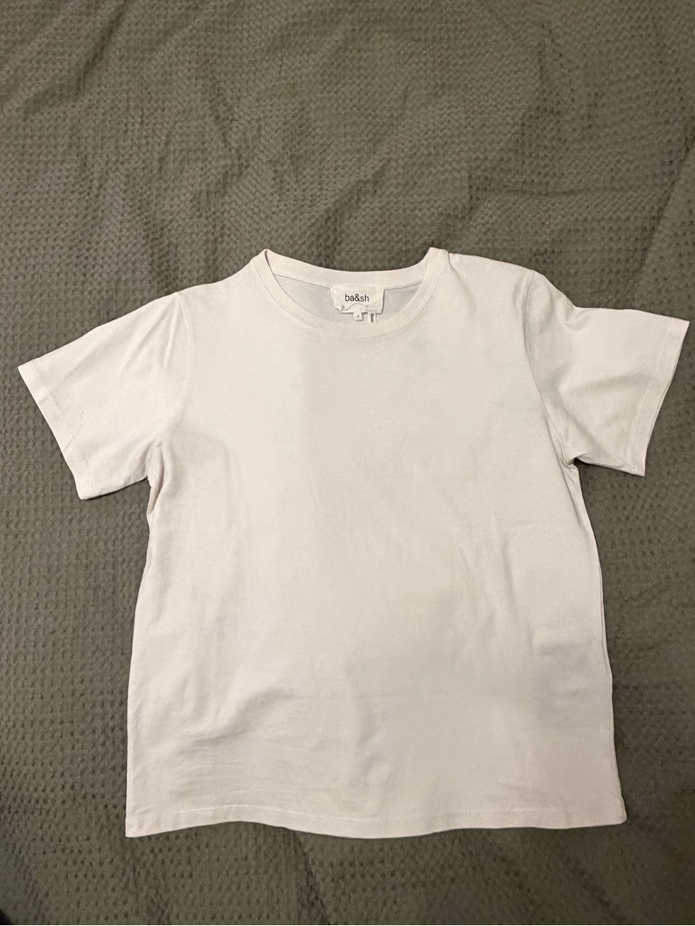 ba&sh Kids White Short Sleeve Crew Tee